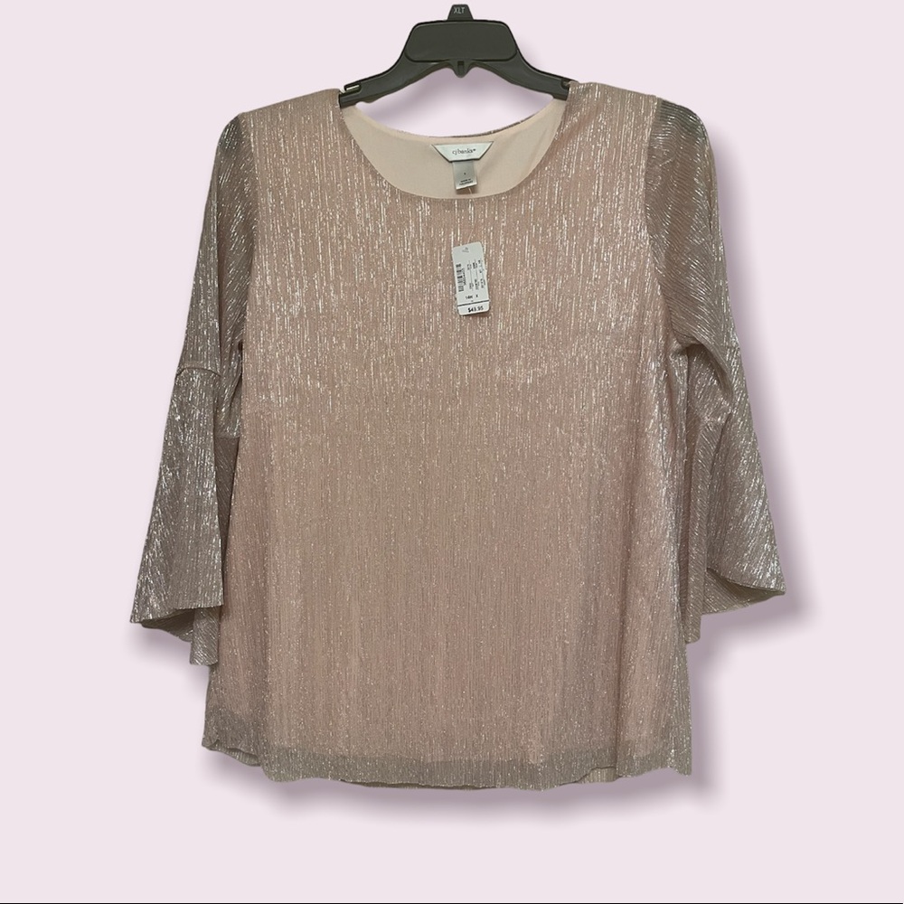 *NWT* CJ Banks Metallic Shirt